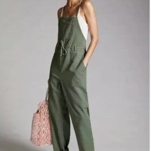 Anthropologie South Filly Goods Women's Green Utility Overalls